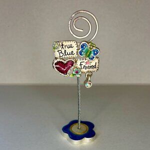 True Blue Friend Heart and Butterfly Photo Holder